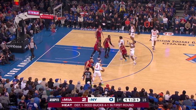 【2023年05月01日 热火vs尼克斯集锦】延续火热状态 巴特勒鬼手抢断助攻文森特三分甩狙