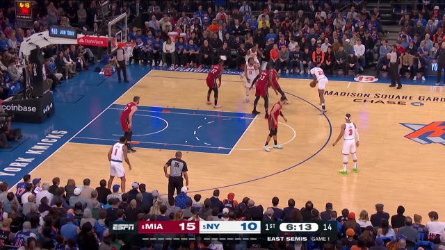【2023年05月01日 热火vs尼克斯集锦】送人玫瑰手有余香 巴雷特与米罗挡拆配合完成空接爆扣