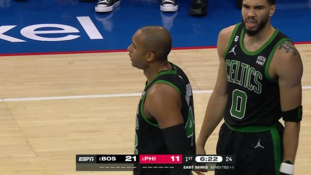 【2023年05月06日】NBA东部半决赛G3:凯尔特人vs76人第1节英文原声回放