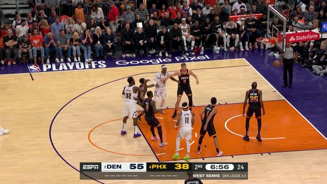 【2023年05月12日】NBA西部半決賽G6:掘金vs太陽第2節(jié)英文原聲回放