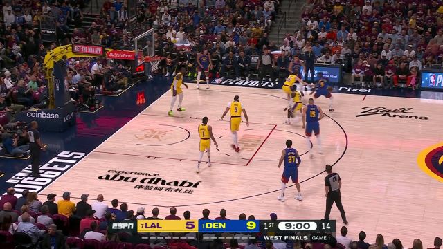 【2023年05月17日】NBA西部決賽G1：湖人vs掘金第1節(jié)英文原聲回放