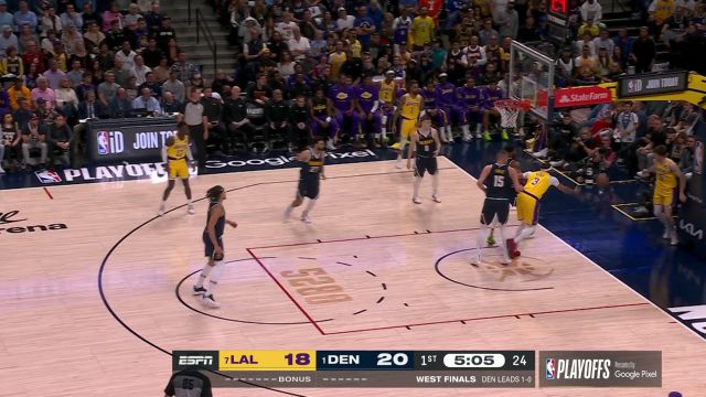 【2023年05月19日】NBA西部決賽G2：湖人vs掘金第1節(jié)英文原聲回放