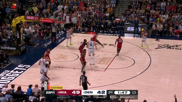 【2023年06月13日】NBA总决赛G5:热火vs掘金第2节中文解说回放