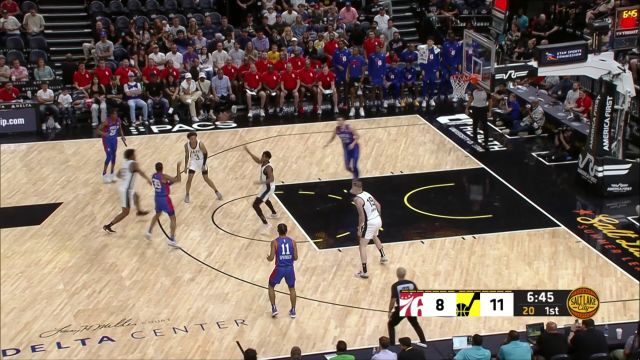 【2023年07月06日 76人vs爵士集锦】打你个猝不及防!彼得鲁舍夫篮下吃饼轻松暴扣