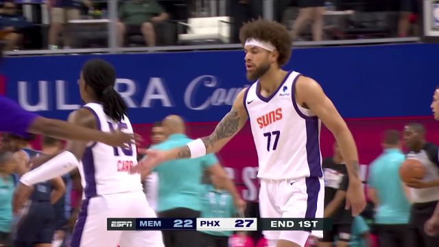 【2023年07月16日 灰熊vs太阳集锦】手感来的很及时！哈勒骑马射箭压哨三分稳稳命中