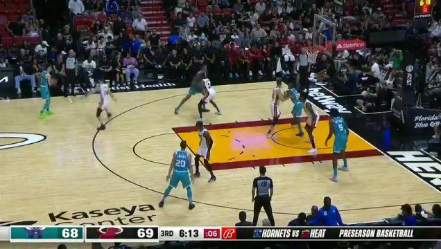 【2023年10月11日】NBA季前賽:黃蜂vs熱火第3節(jié)英文原聲回放