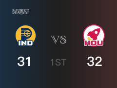 NBA季前赛 ：首节数据，火箭以32-31领先步行者，小史密斯7分3篮板