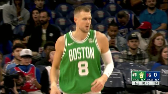 【2023年10月12日 凯尔特人vs76人集锦】趁热打铁！波神弧顶超远三分一发入魂