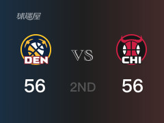 NBA季前赛 :半场数据, 公牛以56-56战平掘金,德罗赞14分2助攻