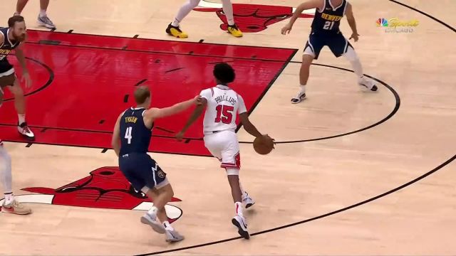 【2023年10月13日 掘金vs公牛集锦】NBA:这年轻人!菲利普斯抡圆臂炸裂隔扣