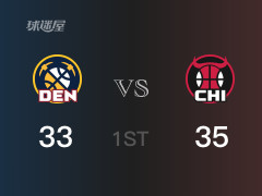 NBA季前赛 :首节数据,公牛以35-33领先掘金,拉文8分3篮板