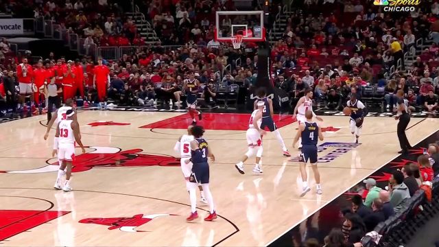【2023年10月13日 掘金vs公牛集锦】NBA:雷吉后半场超远三分压哨命中!