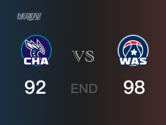 黄蜂vs奇才战报： 奇才98-92击溃黄蜂 库兹马19分罗齐尔13分