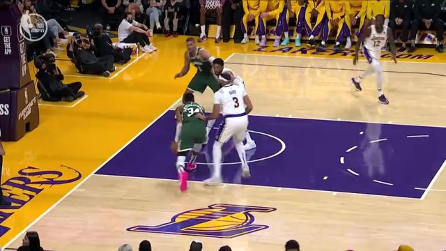 【2023年10月16日】NBA季前賽：雄鹿vs湖人第1節(jié)英文原聲回放