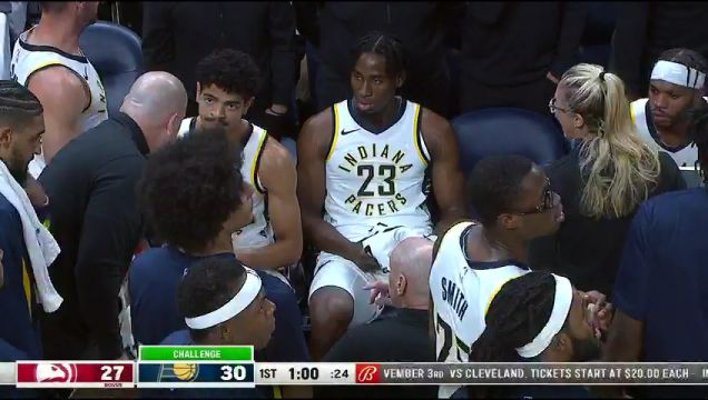 【2023年10月17日】NBA季前賽：老鷹vs步行者第一節(jié)英文原聲回放