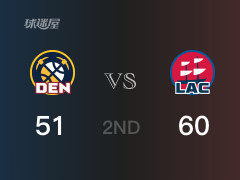 NBA季前赛:半场结束,快船以60-51领先掘金,乔治23分5篮板