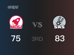 NBA季前赛:三节战罢,马刺以83- 75领先火箭,瓦塞尔25分3篮板