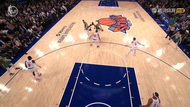 【2023年10月26日 凯尔特人vs尼克斯集锦】NBA：手感火热！塔图姆底角撤步三分空心入网