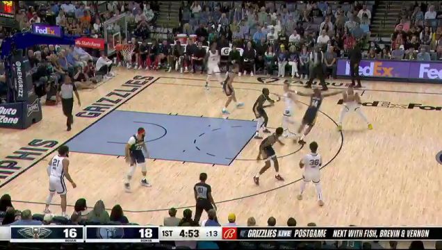 【2023年10月26日】NBA常規(guī)賽：鵜鶘vs灰熊第1節(jié)中文解說回放