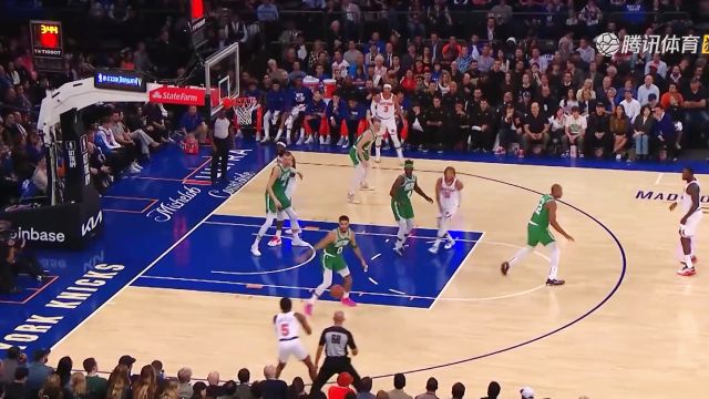 【2023年10月26日 凯尔特人vs尼克斯集锦】NBA：波神溜底线接怀特妙传空接暴扣得手