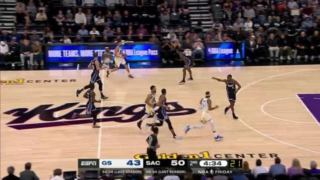 【2023年10月28日】NBA常規(guī)賽：勇士vs國王第2節(jié)英文原聲回放