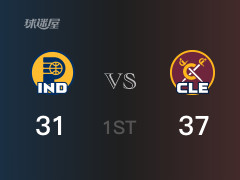 NBA常規(guī)賽：首節(jié)結(jié)束，騎士以37-31領(lǐng)先步行者，勒韋爾22分3籃板3助攻