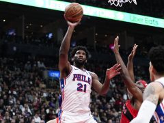 NBA常规赛：76人逆转猛龙 恩比德34+9+8 马克西34分 哈登继续缺席