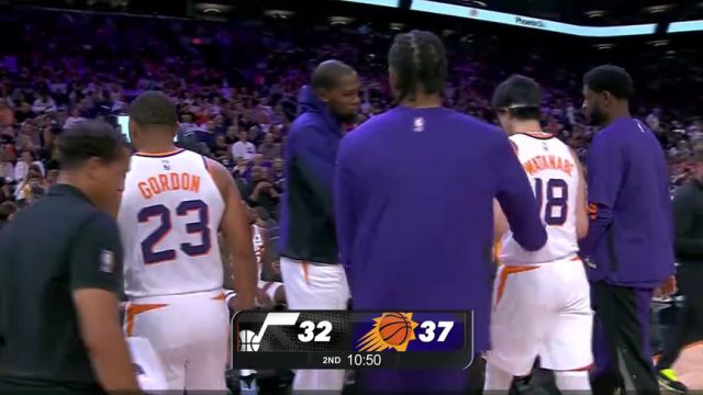 【2023年10月29日 爵士vs太阳集锦】NBA常规赛:爵士vs太阳第2节英文原声回放