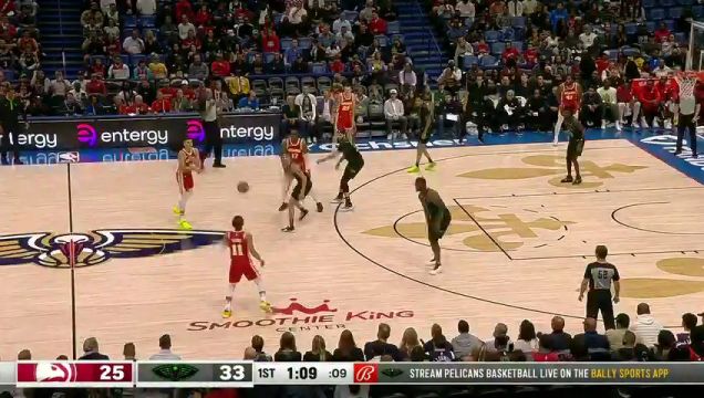 【2023年11月05日】NBA常規(guī)賽：老鷹vs鵜鶘第1節(jié)英文原聲回放
