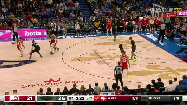 【2023年11月05日】NBA常規(guī)賽：老鷹vs鵜鶘第1節(jié)英文原聲回放