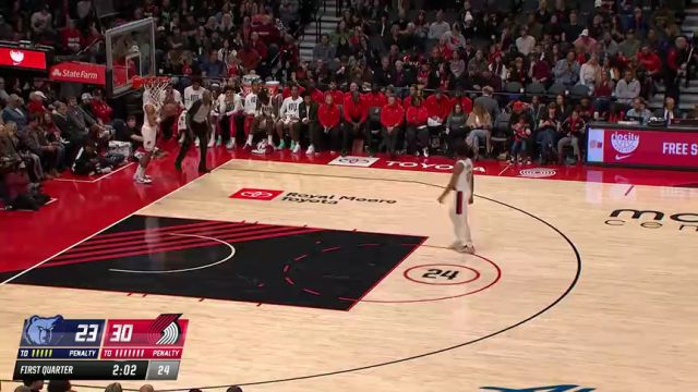 【2023年11月06日】NBA常規(guī)賽:灰熊vs開拓者第1節(jié)英文原聲回放