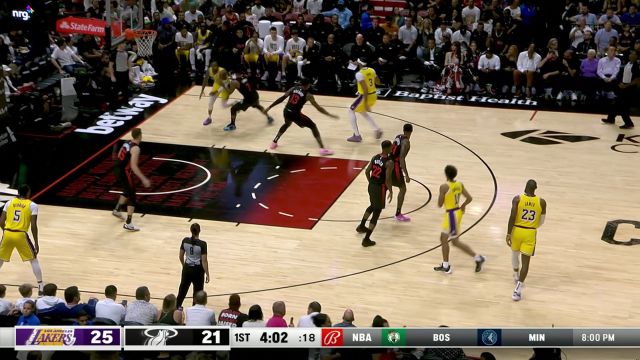 【2023年11月07日 湖人vs热火集锦】阿德巴约帽掉浓眉翻身跳投 巴特勒策马扬鞭顺势反击得手