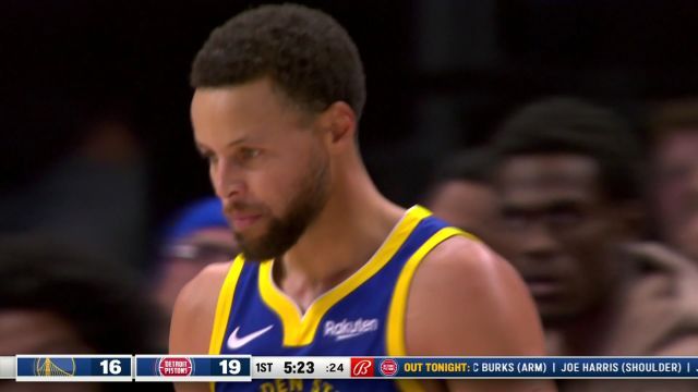 【2023年11月07日 勇士vs活塞集锦】库里vs活塞集锦 轻轻松松飙中7记三分轰下全场最高34分