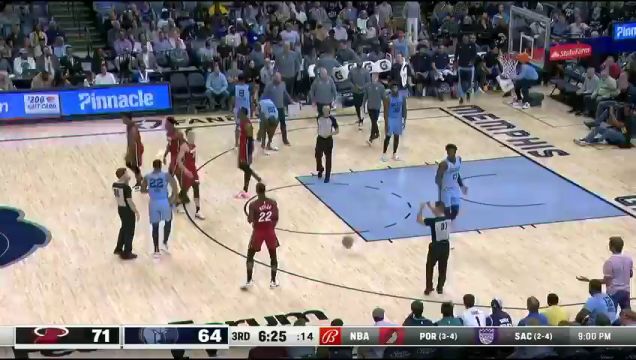 【2023年11月09日】NBA常規(guī)賽:熱火vs灰熊第3節(jié)英文原聲回放