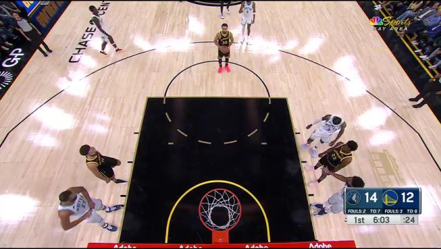 【2023年11月13日】NBA常規(guī)賽：森林狼vs勇士第1節(jié)英文原聲錄像回放