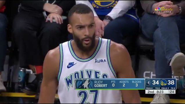 【2023年11月13日】NBA常規(guī)賽：森林狼vs勇士第2節(jié)英文原聲錄像回放