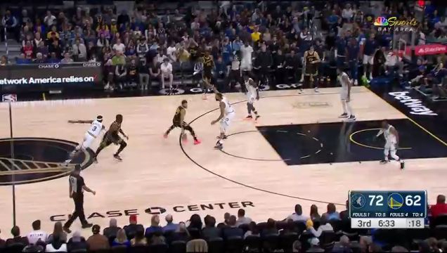 【2023年11月13日】NBA常規(guī)賽：森林狼vs勇士第3節(jié)英文原聲錄像回放