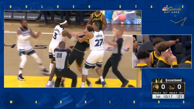 【2023年11月15日 森林狼vs勇士集锦】朱毅鹏&任冉:看NBA附送一场FUC+WWE的比赛很值