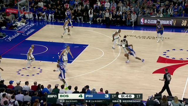 【2023年11月16日 凯尔特人vs76人集锦】吃饼达人！哈里斯伺机而动开局连取五分