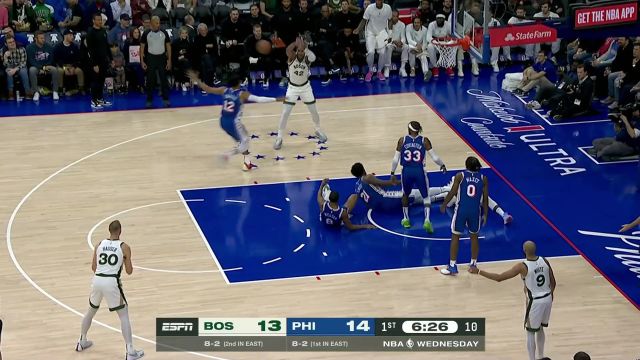 【2023年11月16日 凯尔特人vs76人集锦】外线手感开得早！塔图姆与毫瑟张弓搭箭相继命中三分