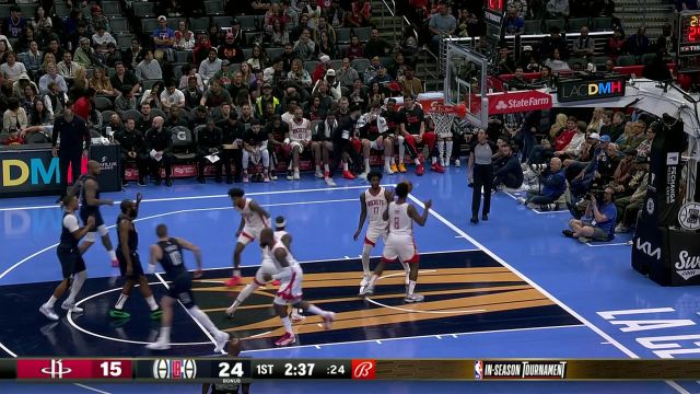 【2023年11月18日】NBA季中錦標(biāo)賽：火箭vs快船第1節(jié)中文解說錄像回放