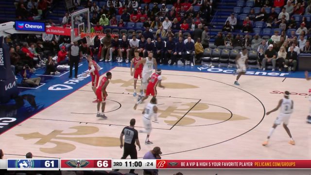 【2023年11月19日 森林狼vs鹈鹕集锦】森林狼121-120鹈鹕 莺歌空砍30+7唐斯29+9率队逆转取胜