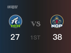 首节战罢,鹈鹕38-27领先森林狼