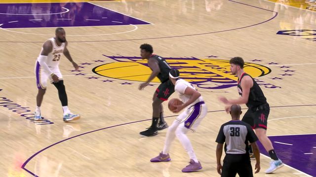 【2023年11月20日】NBA常规赛:火箭vs湖人第2节英文原声录像回放