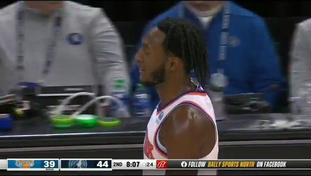 【2023年11月21日】NBA常規(guī)賽：尼克斯vs森林狼第2節(jié)英文原聲錄像回放
