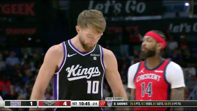 【2023年11月21日】NBA常規(guī)賽：國王vs鵜鶘第1節(jié)英文原聲錄像回放