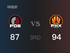 NBA常规赛：三节战罢，太阳以94- 87领先开拓者，杜兰特26分3篮板8助攻