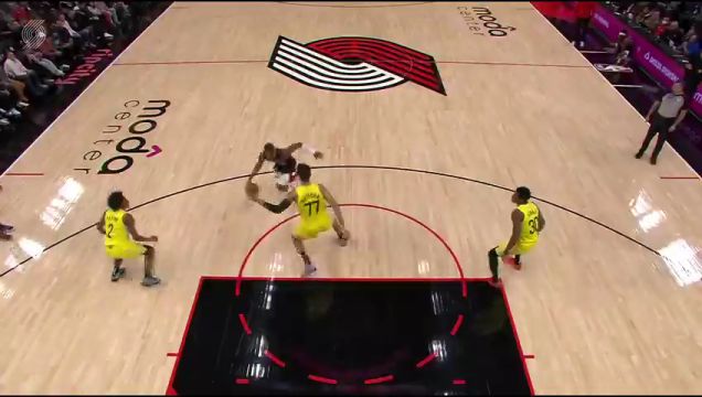 【2023年11月23日】NBA常規(guī)賽：爵士vs開拓者第1節(jié)英文原聲錄像回放