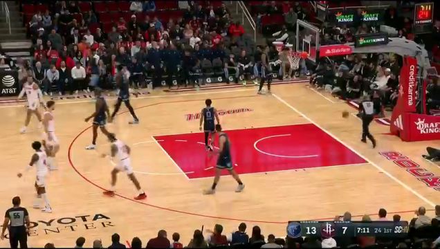 【2023年11月23日】NBA常规赛:灰熊vs火箭第1节英文原声录像回放