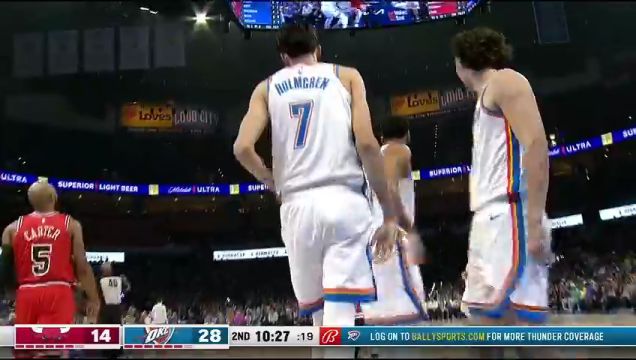 【2023年11月23日】NBA常規(guī)賽:公牛vs雷霆第2節(jié)英文原聲錄像回放